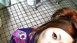 Traditional Japanese Teen Geisha help Stranger in Japan and give Uncensored Blowjob at Public Toilet in Japan