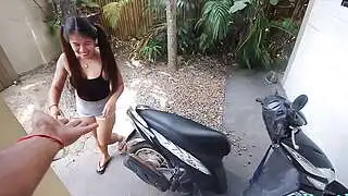 Thick ass Asian girl with tattoos craves big black cock interracial fucking from sex tourist on vacation