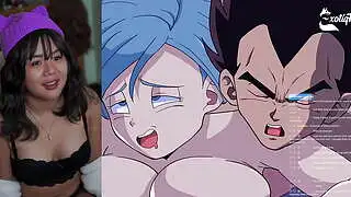 SICAK DRAGONBALL HENTAI TEPKİSİ SEVİMLİ ASYALI YAYINCI ExotiqFox Solo Gooner Kız Mastürbasyon Hentai Tepkisi Komik Vegeta Bulma