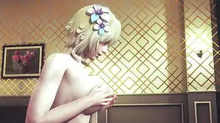 Genshin Impact Hentai - Lumine Titjob und Dreier - Japanisches asiatisches Manga-Anime-Spiel-Porn